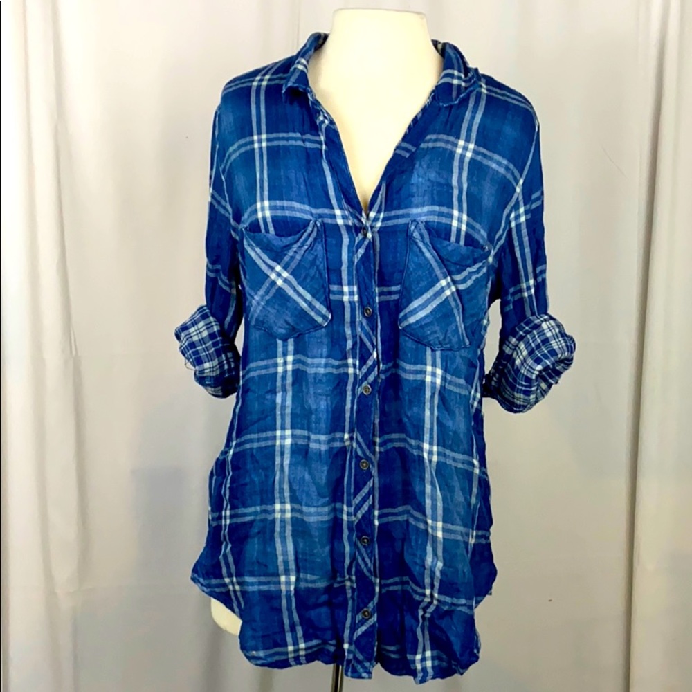Anthropologie Plaid Tunic